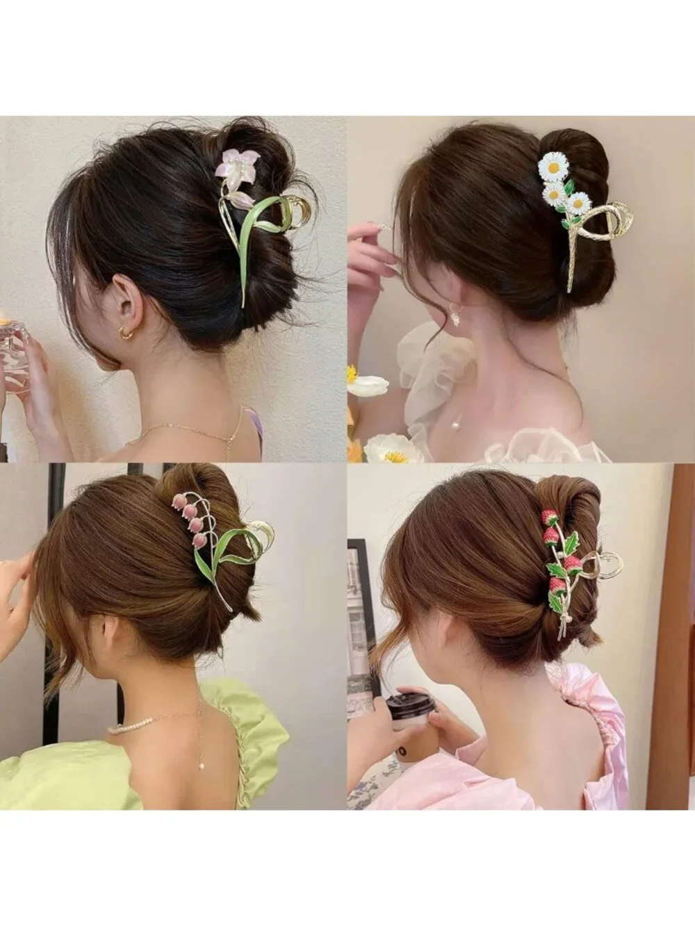 6 Large Butterfly Hair Claw Clips for Women - Strong Hold, No Slip, Perfect for